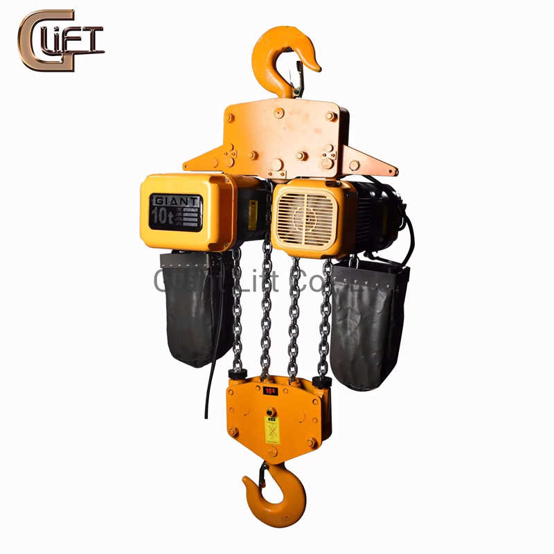 Low Headroom Electric Chain Hoist with Hook for Space-Limited Applications