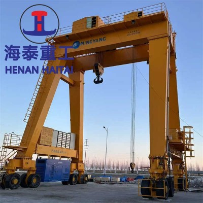 60t Mobile Rubber Tyre Gantry Crane for Port Operations