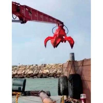 Robust Orange Peel Grab Bucket for Scrap and Rock Handling