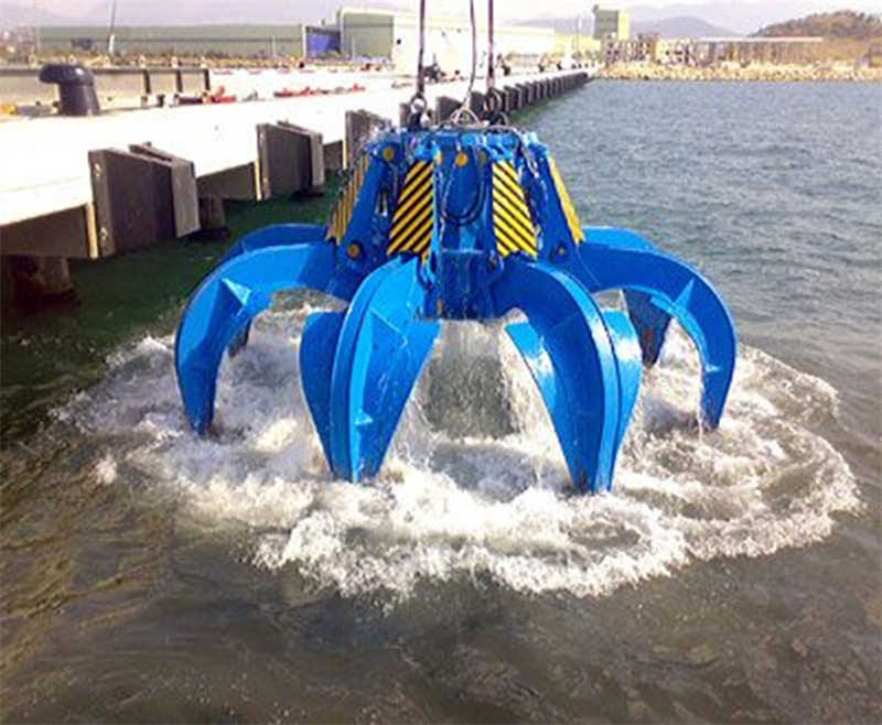 Robust Orange Peel Grab Bucket for Scrap and Rock Handling