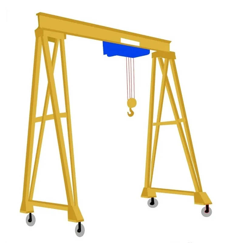 Light Duty Single Girder Gantry Crane with Push Travel Operation