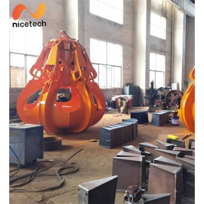Electro-Hydraulic Multi-Lobe Grab Bucket for Bulk Material Unloading