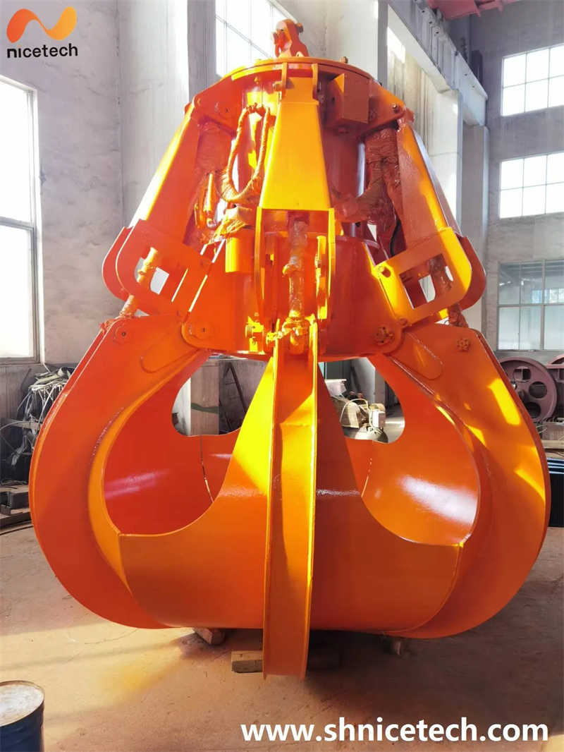 Wide-Opening Hydraulic Grab Bucket for Fast Cycle Times and High Productivity