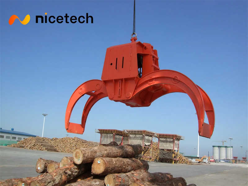 Robust Timber Grab for Efficient Log Handling and Stacking