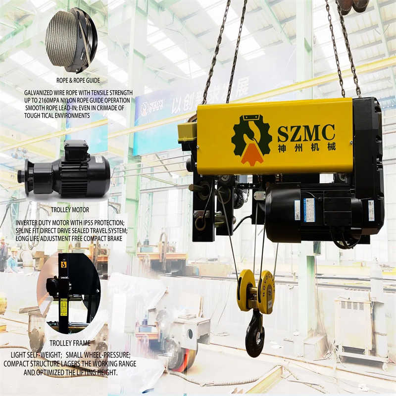 Versatile Electric Wire Rope Hoist Kit for Integration into Overhead Cranes