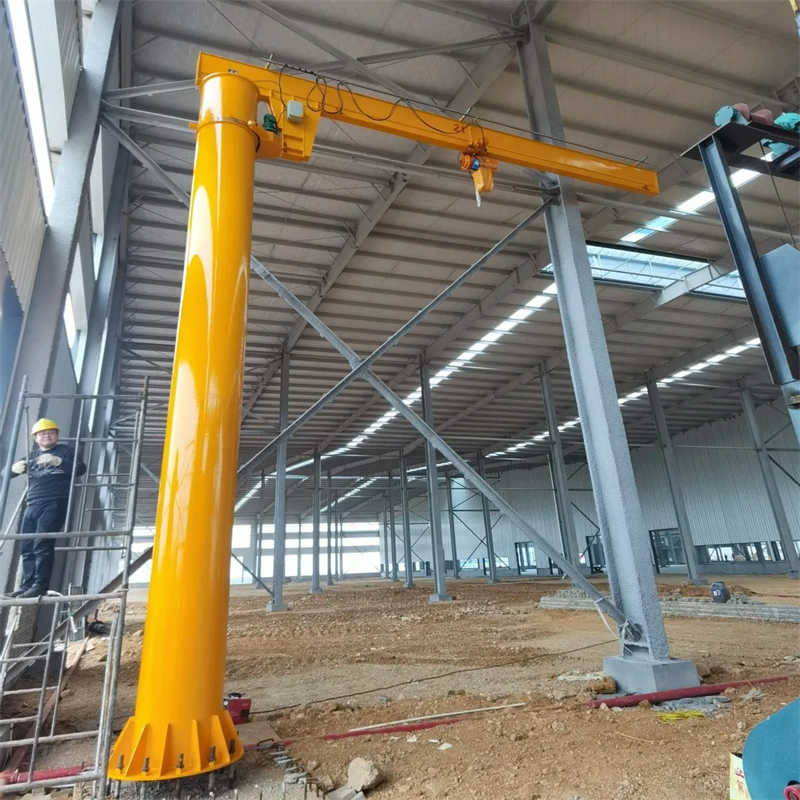 Folding Boom Jib Crane with Electric Hoist 8 Ton Maximum Capacity