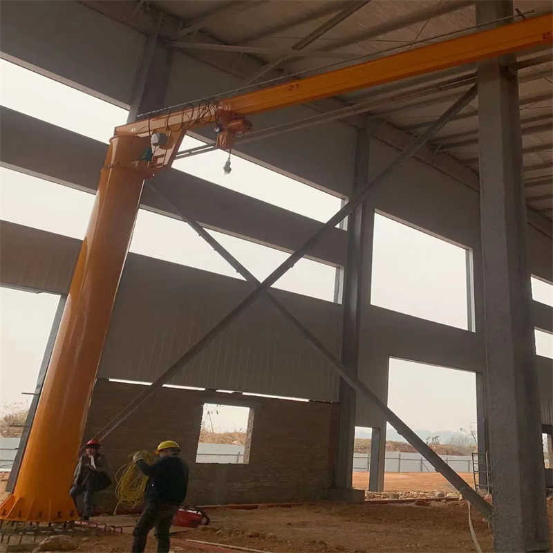 Folding Boom Jib Crane with Electric Hoist 8 Ton Maximum Capacity