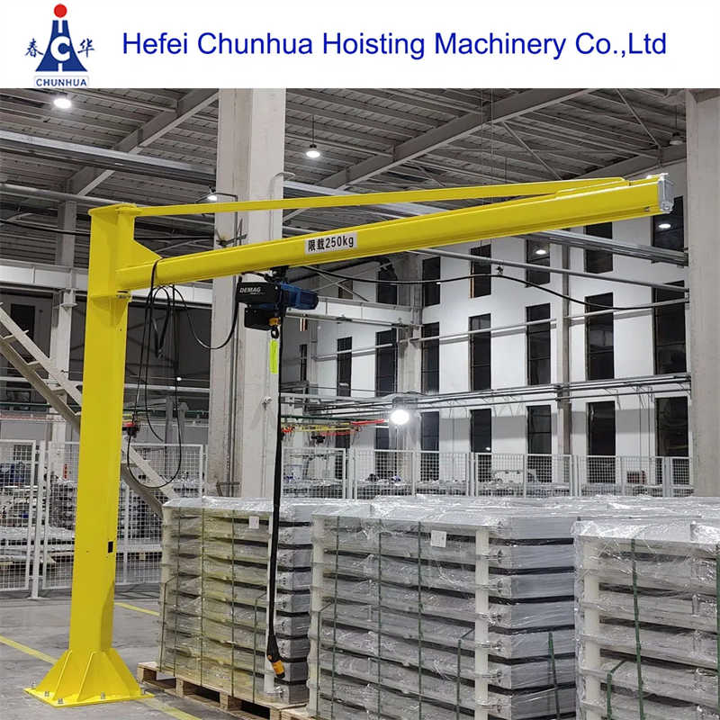 Folding Boom Jib Crane with Electric Hoist 8 Ton Maximum Capacity