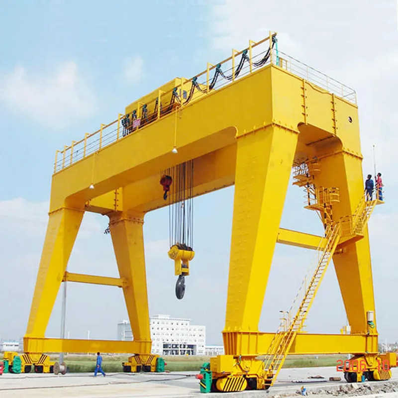 Robust Double Beam Gantry Crane Designed for Outdoor Industrial Applications