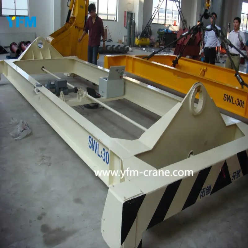 Heavy Duty Container Spreader with Integrated Position Sensing Technology