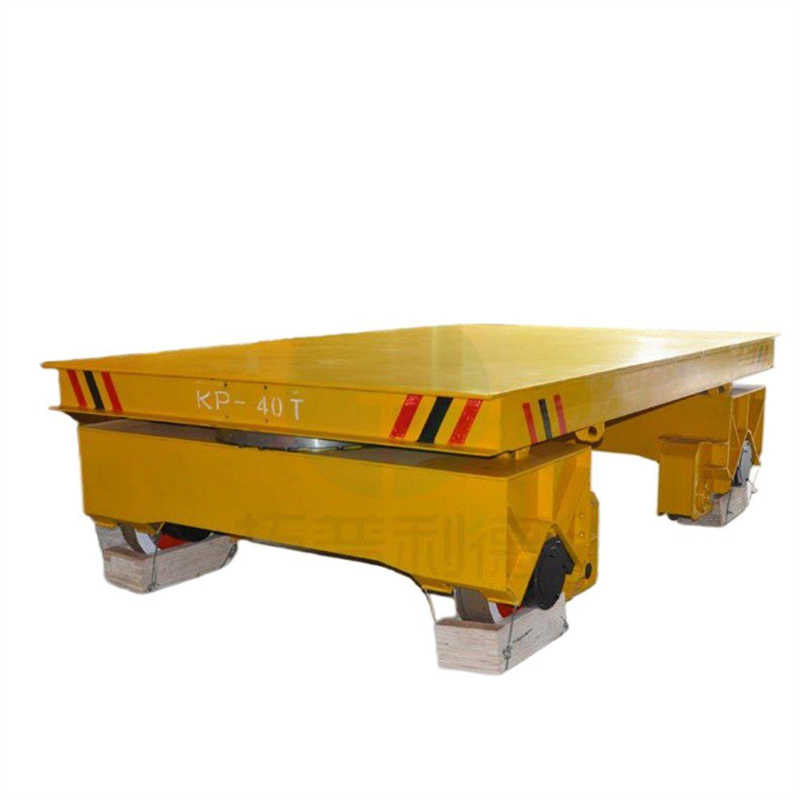 Low Profile Transfer Cart with Non-Slip Deck for Safe Pallet Transport
