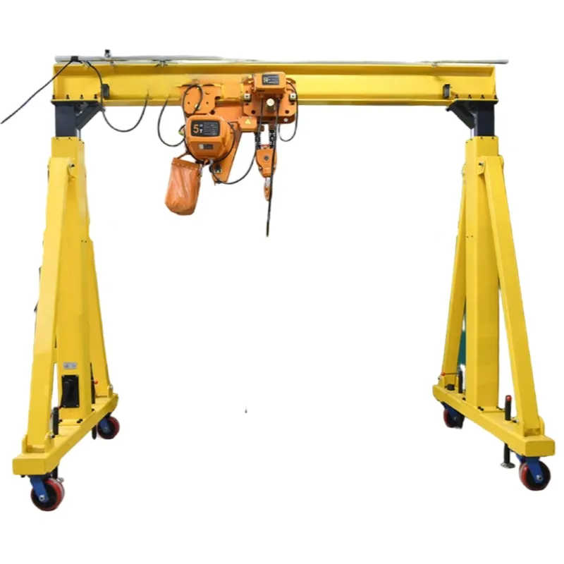 Adjustable Height Portable Steel Gantry Crane for Various Lifting Applications