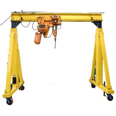 415V Industrial Portable Steel Gantry Crane with Electric Hoist System