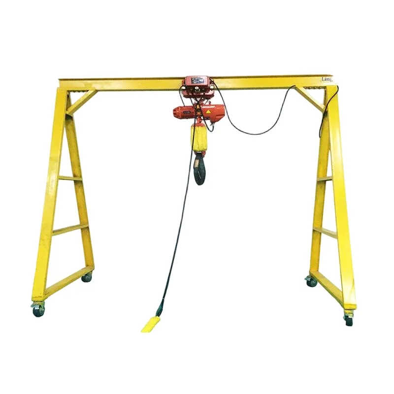 415V Industrial Portable Steel Gantry Crane with Electric Hoist System