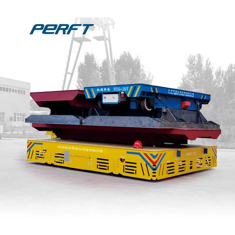 Large Platform Motorized Trackless Transfer Cart for Crane-Supported Workflows