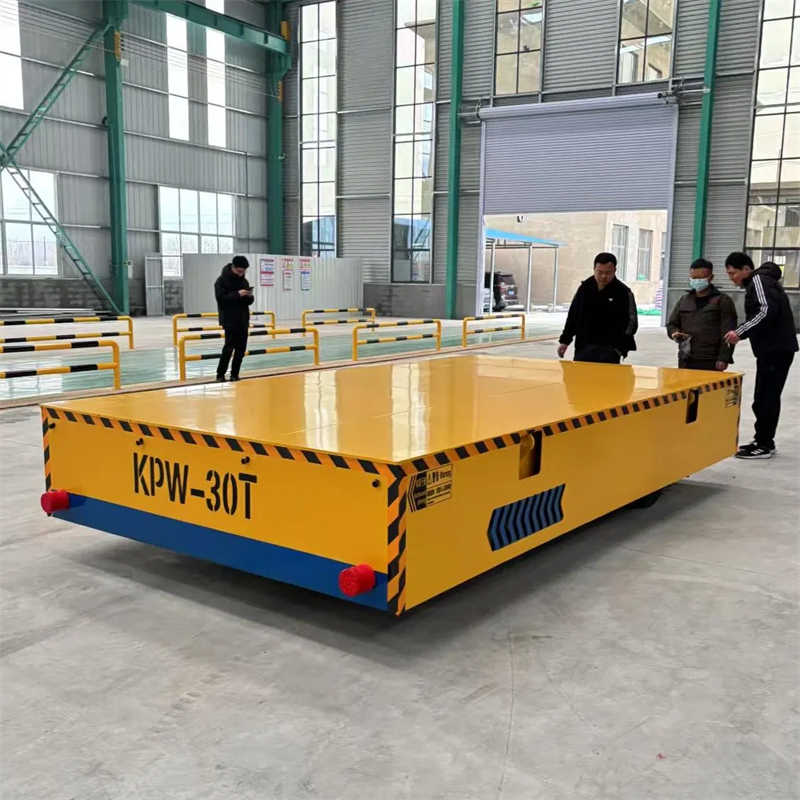 Motorized Trackless Transfer Cart Designed for Industrial Plant Efficiency