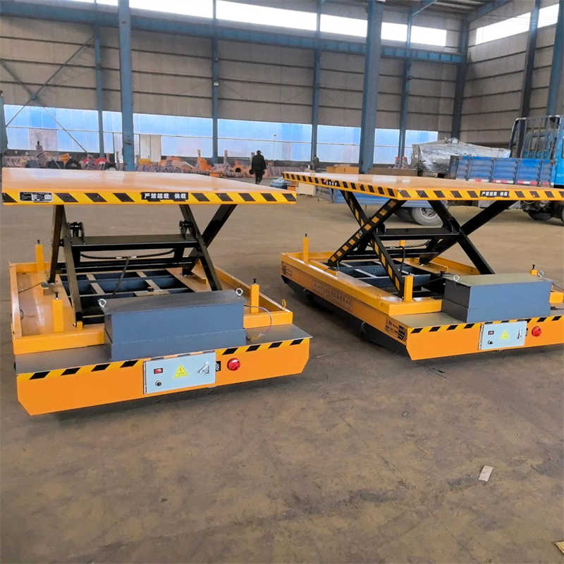 Hydraulic Lift Transfer Cart for Heavy Duty Industrial Material Handling
