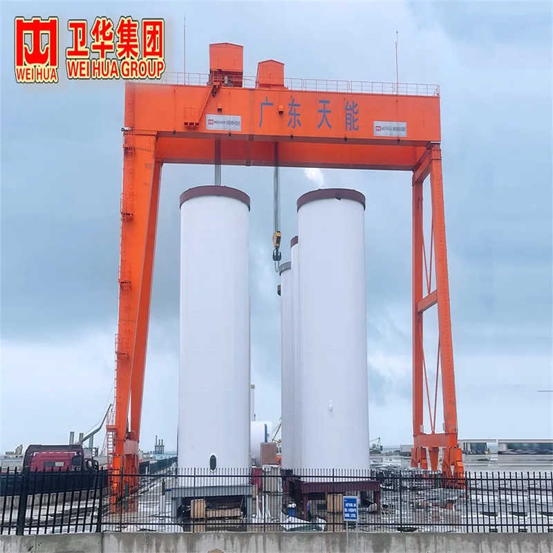 Heavy Duty Double Girder Gantry Crane for Steel Fabrication and Precast Concrete