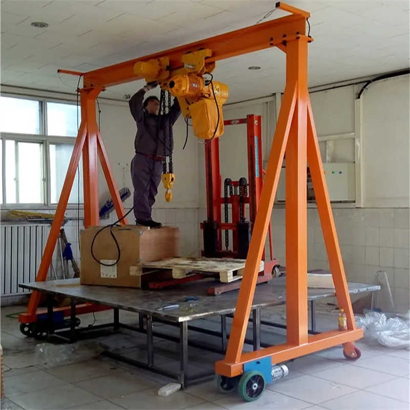 Easy-to-Move Mobile Gantry Crane with Trackless Design for Factory Use