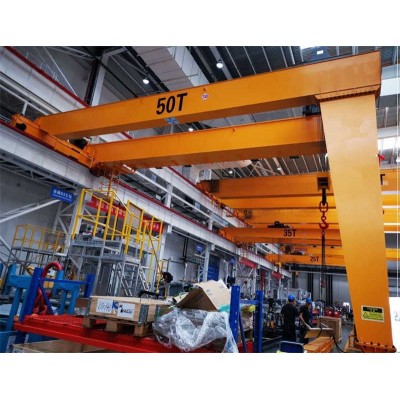 BMG Double Girder Semi Gantry Crane for Space-Constrained Applications