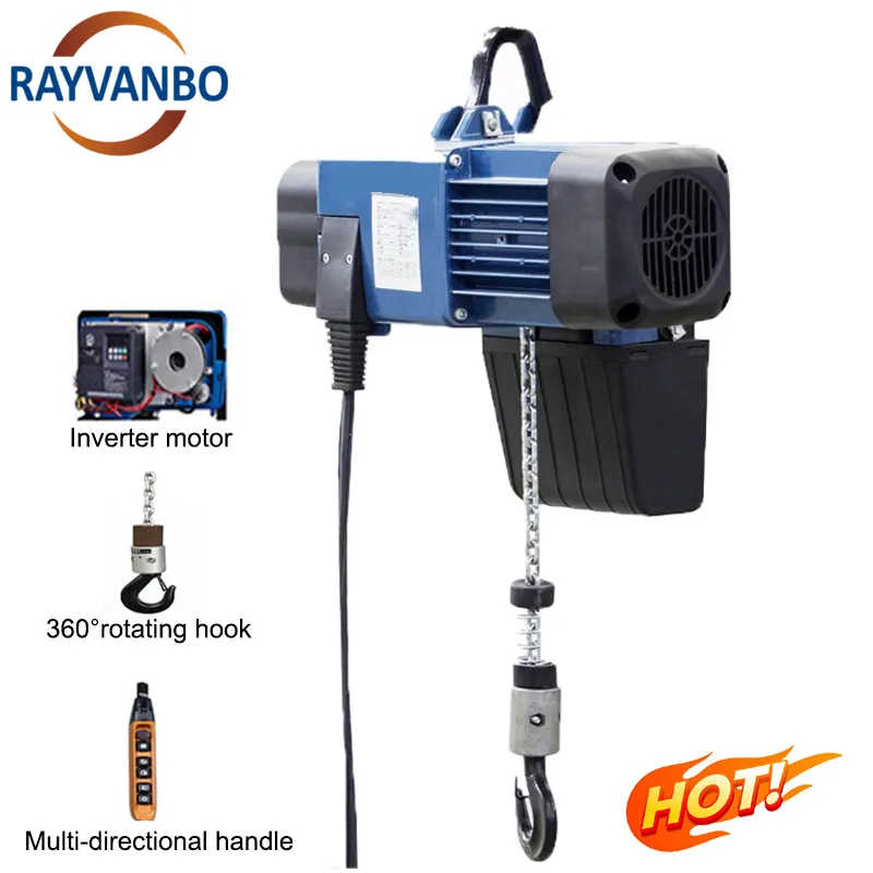 HH European Type Electric Chain Hoist 125kg to 2 Ton Capacity