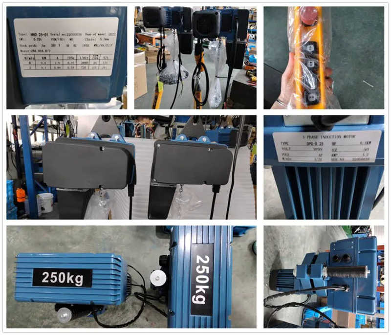 CE Certified HH European Type Electric Chain Hoist for Workshop