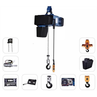 Low Headroom HH European Type Electric Chain Hoist with Safety Hook