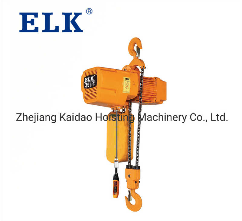 Elk Factory Supply High Quality Electric Chain Hoist with Trolley