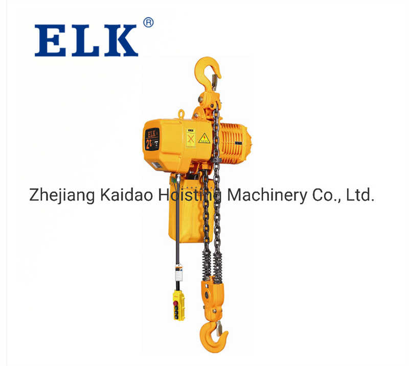 Elk Factory Supply High Quality Electric Chain Hoist with Trolley