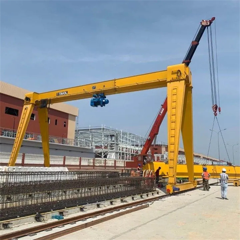 Outdoor Yard & Storage Single Girder Gantry Crane with Rubber Tyres