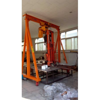 1 Ton & 2 Ton Portable Gantry Crane Lightweight Steel Construction