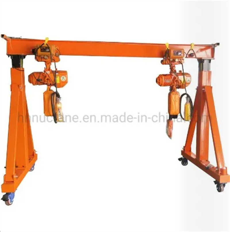 Industrial Grade Portable Gantry Crane 3 Ton with Locking Casters for Safety