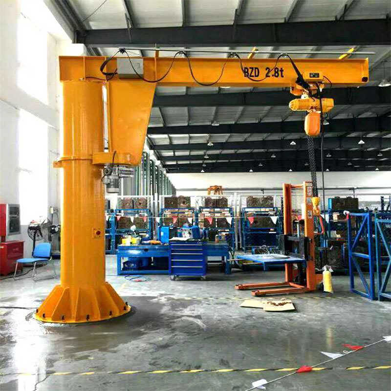 Wall-Mounted Fixed Pillar Jib Crane Electric Hoist Compatible, Saves Floor Space