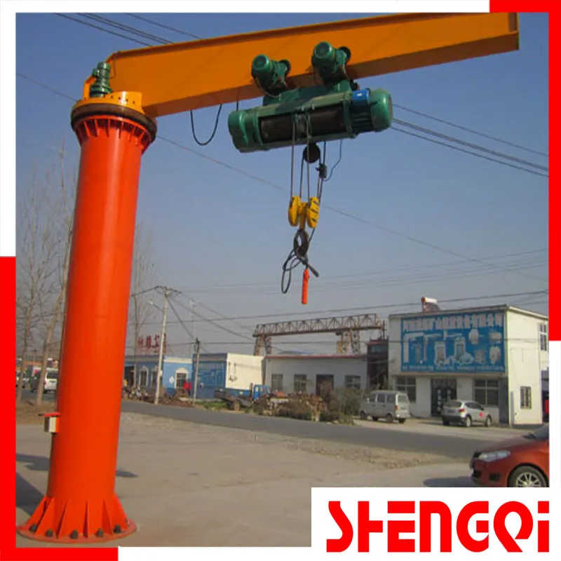 360 Degree Pillar Jib Crane 1 Ton Load 3.5 Meter Vertical Reach