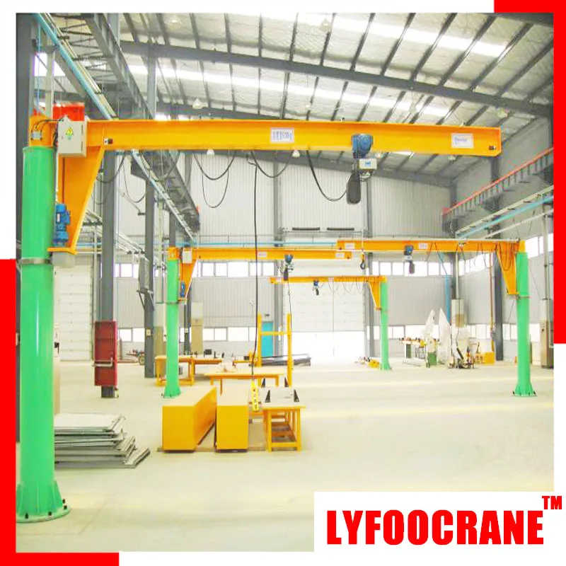 360 Degree Pillar Jib Crane 1 Ton Load 3.5 Meter Vertical Reach