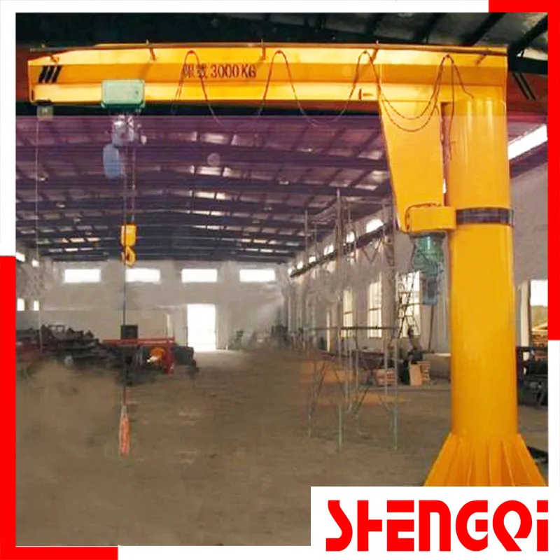 Wall Mounted Pillar Jib Crane 500kg Capacity 2.5 Meter Lifting Height