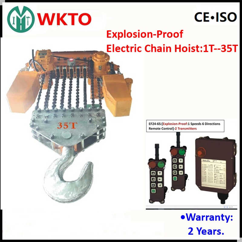 China Wkto Anti-Explosive 1ton Electric Chain Hoist with Lifting Equipment