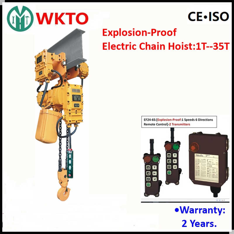China Wkto Anti-Explosive 1ton Electric Chain Hoist with Lifting Equipment