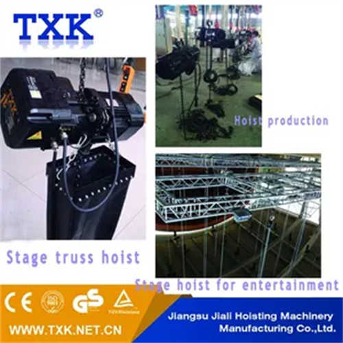 1ton Txk Material Handling Equipment Stage Electric Chain Hoist