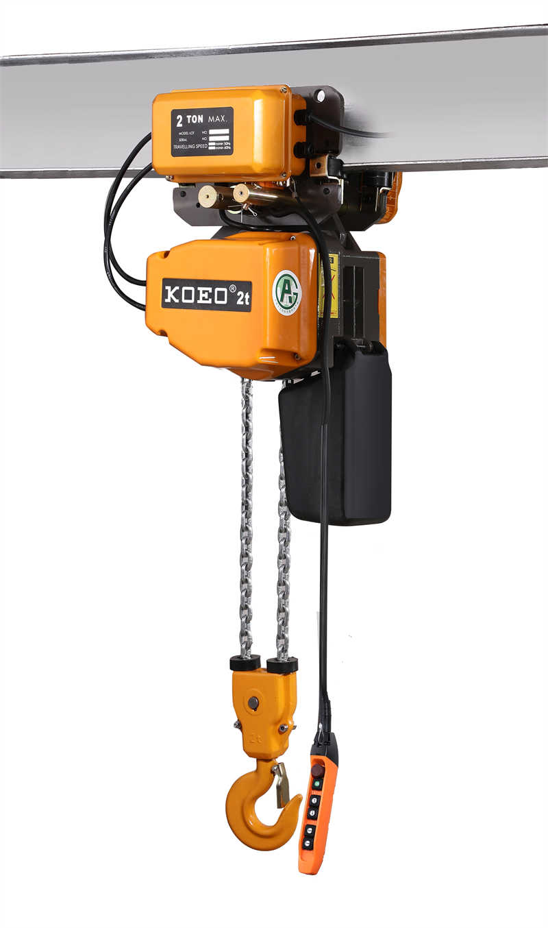 EQV Series Electric Hoist with Trolley - Capacities: 500kg, 1t, 2t
