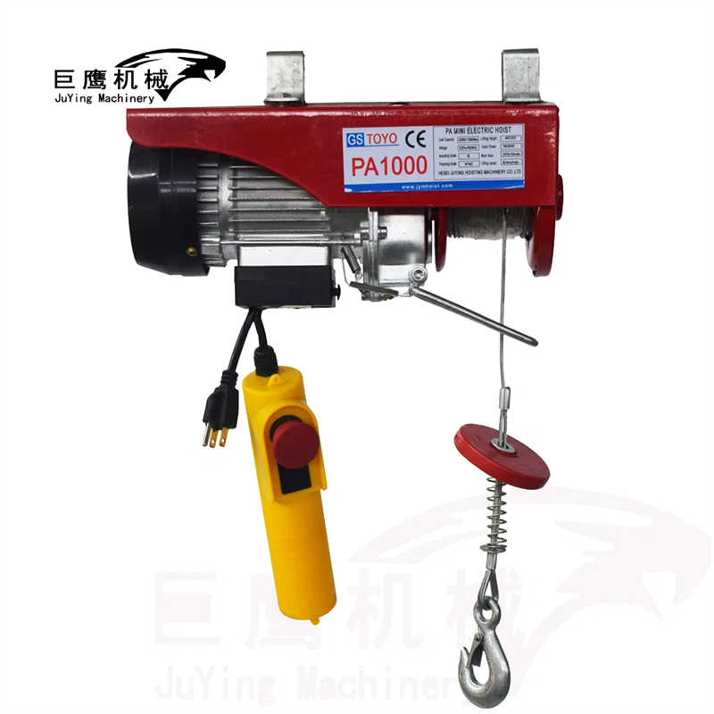 High Quality 220V/110V Single Phase Electric Winch with 12m Wire Rope