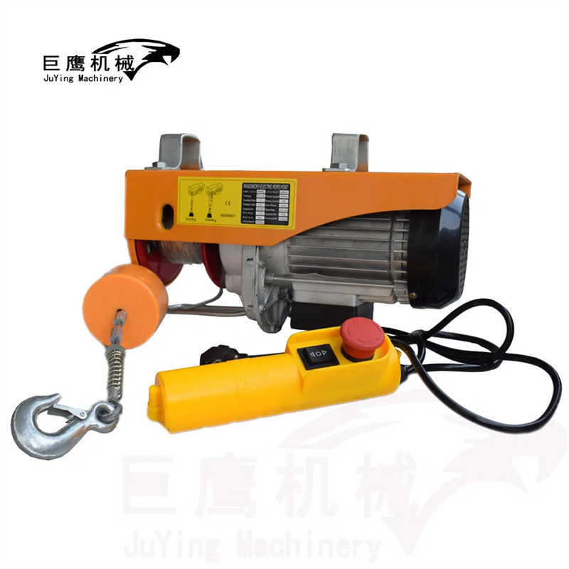 High Quality 220V/110V Single Phase Electric Winch with 12m Wire Rope