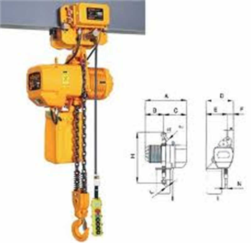 Compact 220V/380V Single Phase Electric Chain Hoist for Light Lifting