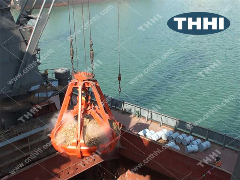 5-Tine Hydraulic Orange Peel Grab for Efficient Rock and Bulk Material Handling