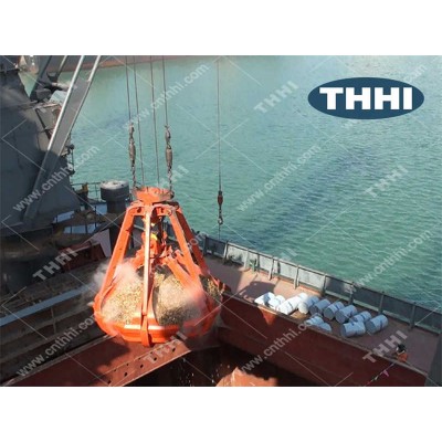 5-Tine Hydraulic Orange Peel Grab for Efficient Rock and Bulk Material Handling