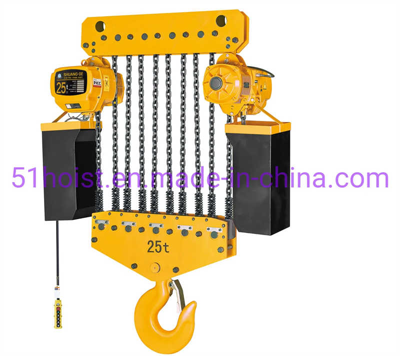 CE Certified 2 Ton Hook Type Electric Chain Hoist with Thermal Protection