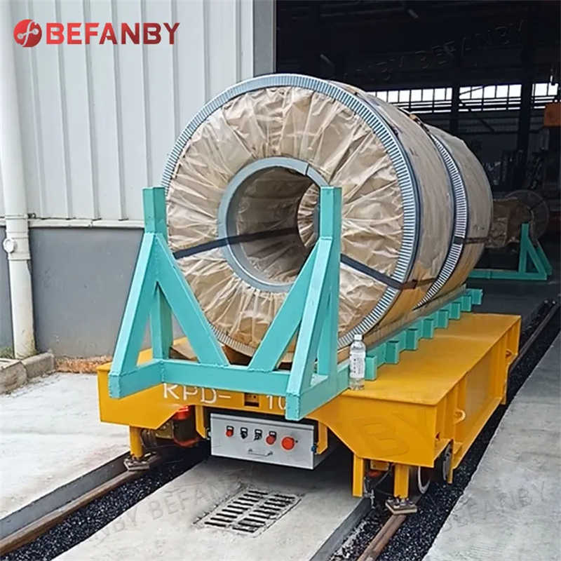 Customized Abrasive Blasting Transfer Cart on Rail 10T Capacity (KPT-10T)