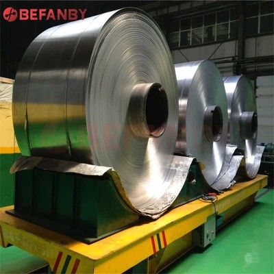 Heavy Duty Material Handling 20-Ton Electric Rail Transfer Cart in Steel Plant