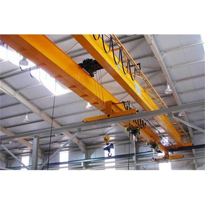 Hand-Operated Double Girder Overhead Crane with Maintenance Walkways