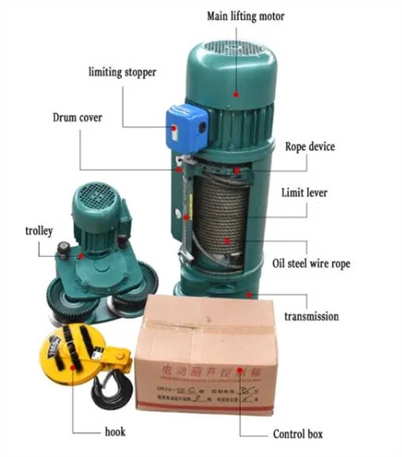 10 Ton Heavy Duty Electric Wire Rope Hoist for Industrial Lifting